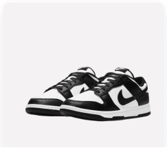 Black and white Nike sneakers